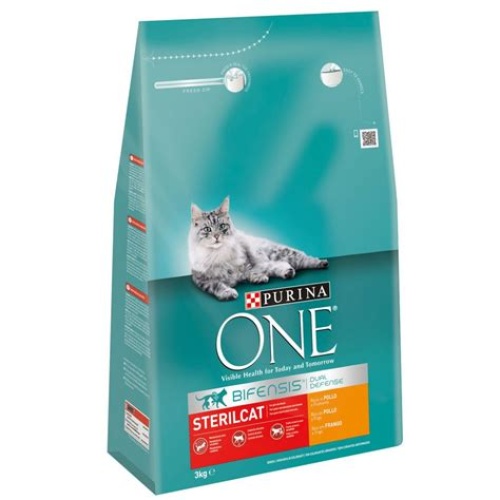 Purina one gato adulto esterilizado pollo salmon formato 6 kgs